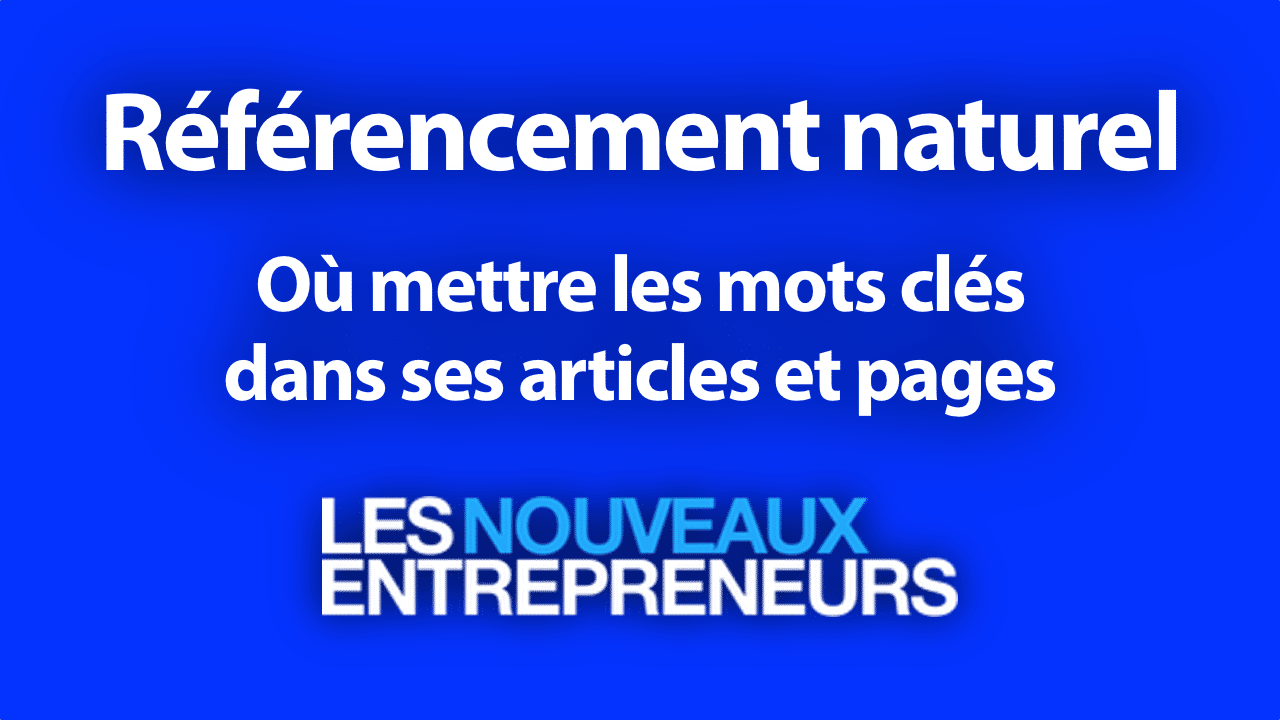 Ou mettre les mots cles dans ses articles et pages